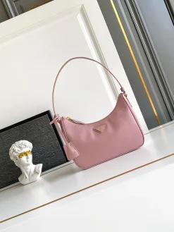 PRADA Shoulder Bags Saffiano Leather (Pink-Gold) 22X18X6CM D50202608080252