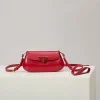 PRADA Shoulder Bags Shiny Leather (Red-Gold) 24X11X4CM F00202608080924