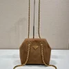 PRADA Shoulder Bags Suede (Brown-Gold) 24X27X6CM E50202608081088