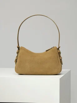 Alternative view of PRADA Shoulder Bags Suede Leather (Brown-Gold) 31X18X10CM F10202608081043