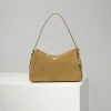 PRADA Shoulder Bags Suede Leather (Brown-Gold) 39X23X12CM F60202608081042