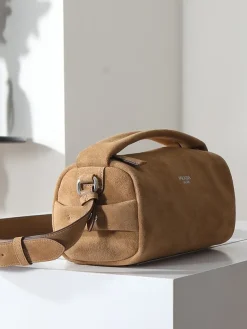 Alternative view of PRADA Shoulder Bags Suede Leather (Brown-Silver) 24X11X11CM D50202608081180