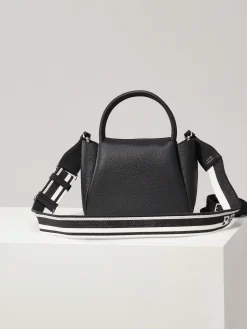 Alternative view of PRADA Shoulder Bags Textured Leather (Black-White) 23X21X10CM G60202608081031