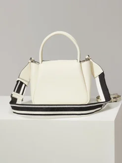Alternative view of PRADA Shoulder Bags Textured Leather (White-Black) 23X21X10CM G60202608081029