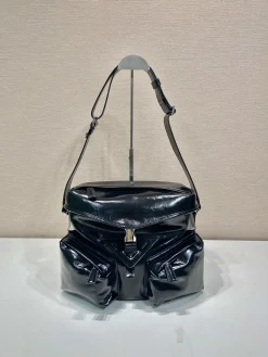 PRADA Shoulder Bags Waxed Calf Leather (Black) 29X23X15CM F50202608080959