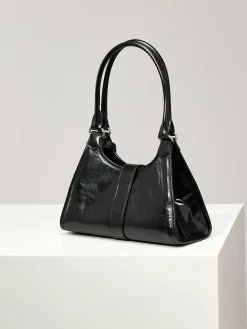 Alternative view of PRADA Shoulder Bags Waxed Leather (Black-Silver) 26X18X12CM F30202608081113