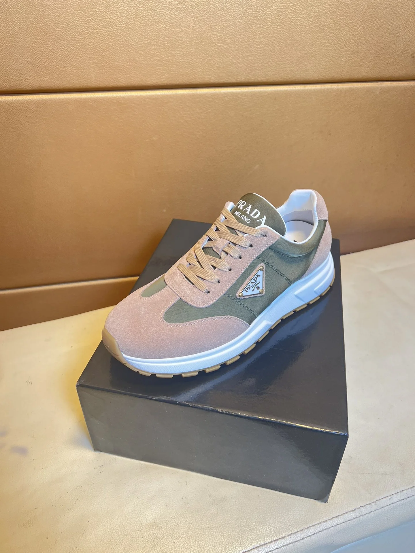 PRADA Sneakers Calf Leather Canvas EU38-44 B70202608030483 - Image 3