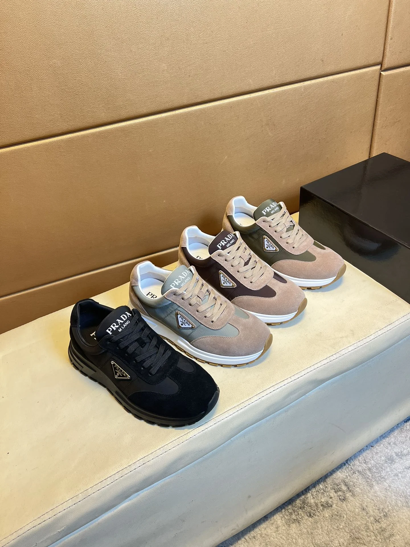 PRADA Sneakers Calf Leather Canvas EU38-44 B70202608030483 - Image 9