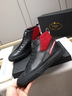Alternative view of PRADA Sneakers Calfskin Leather&Wool EU38-44 B10202608030364