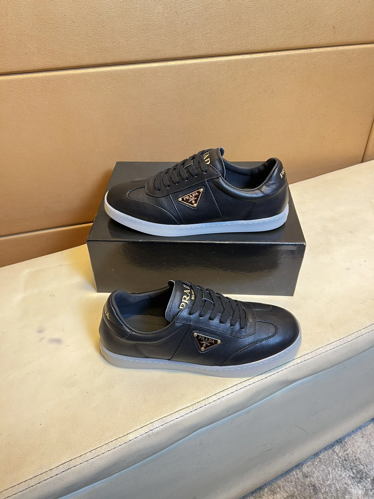 PRADA Sneakers Knit Leather EU38-44 B60202608030468 - Image 3