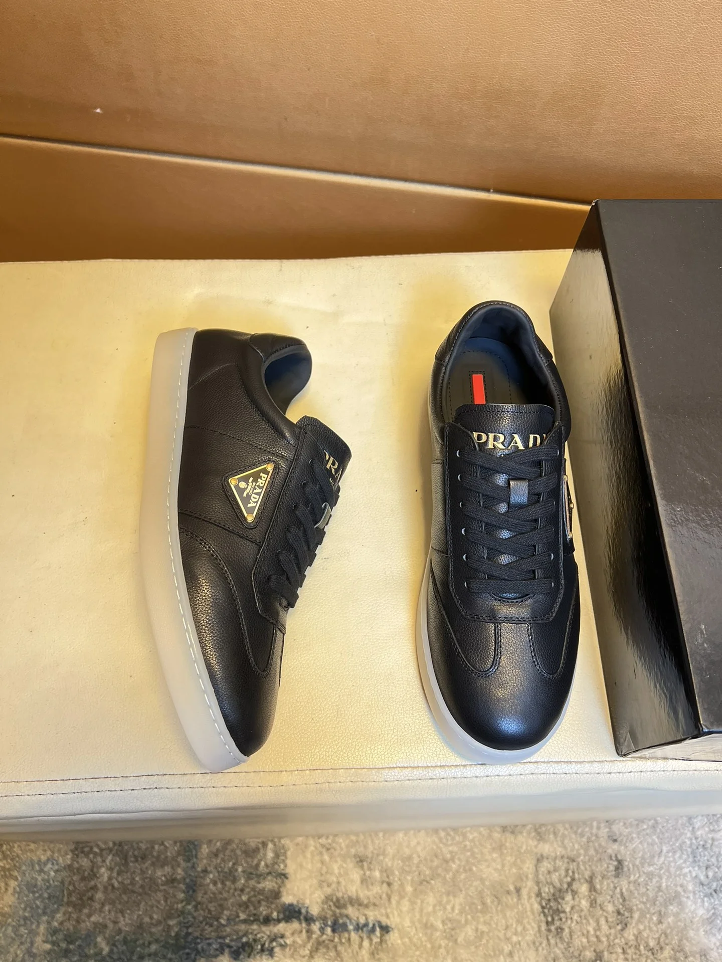 PRADA Sneakers Knit Leather EU38-44 B60202608030468 - Image 4