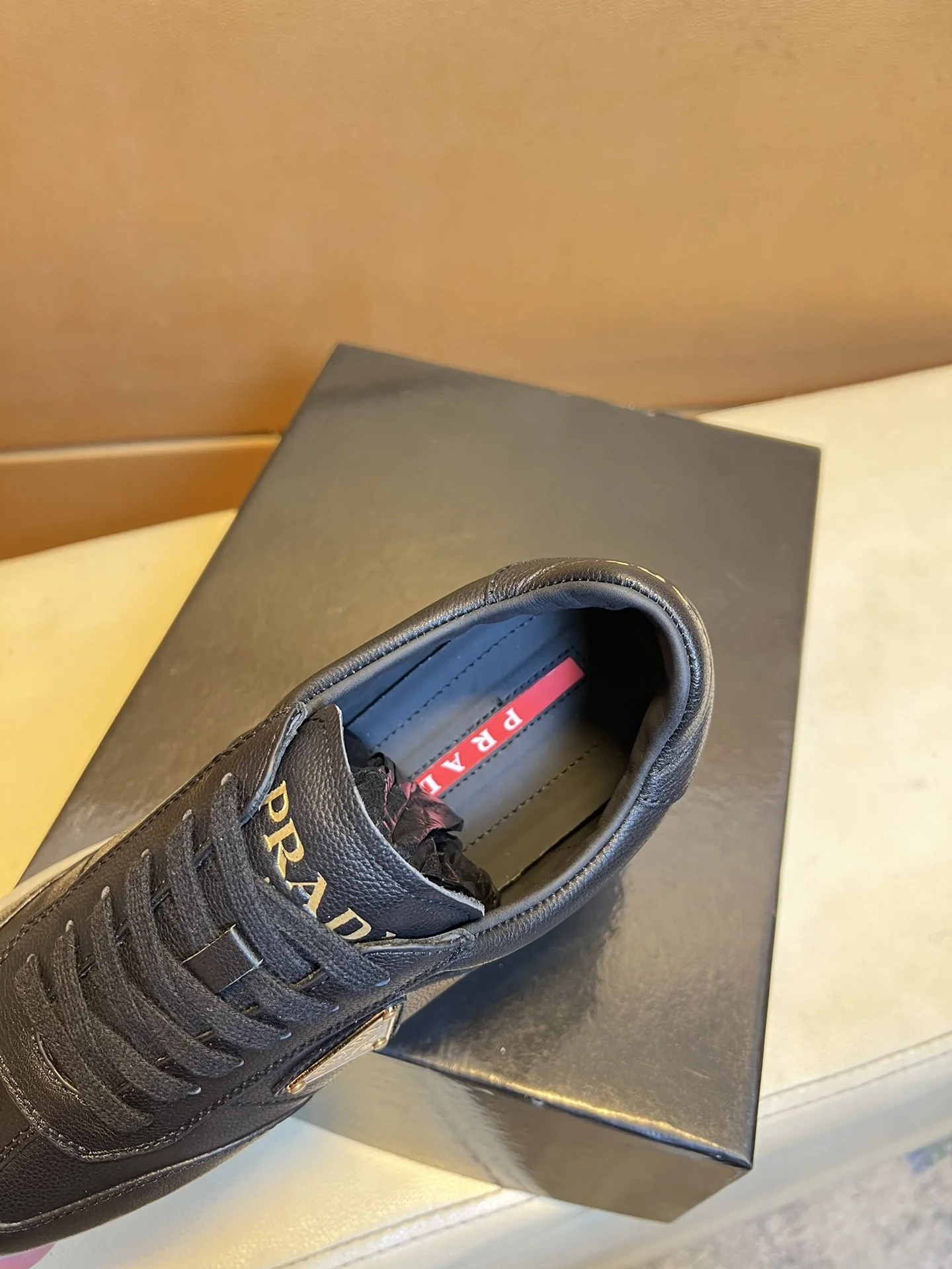 PRADA Sneakers Knit Leather EU38-44 B60202608030468 - Image 5