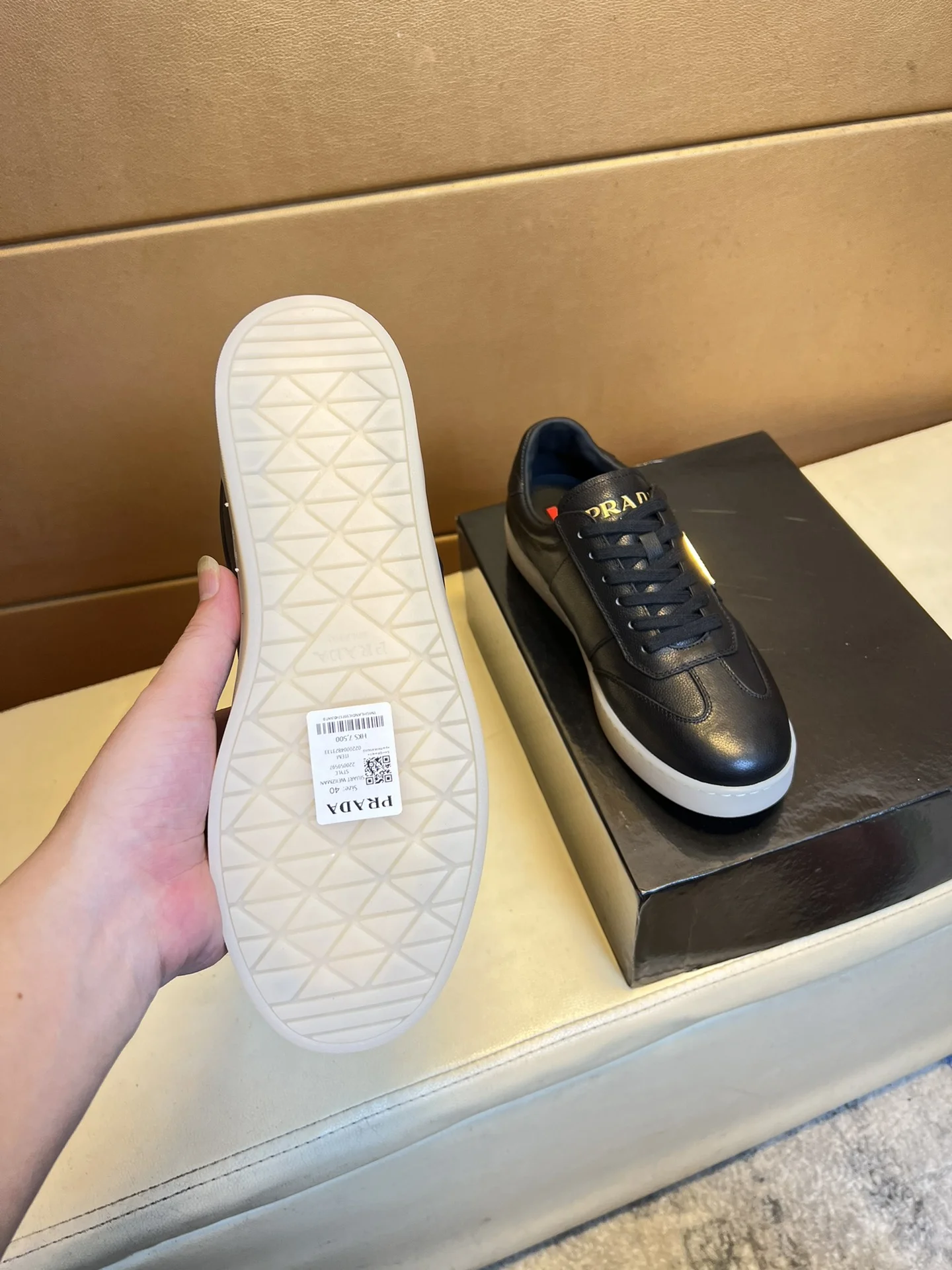 PRADA Sneakers Knit Leather EU38-44 B60202608030468 - Image 7