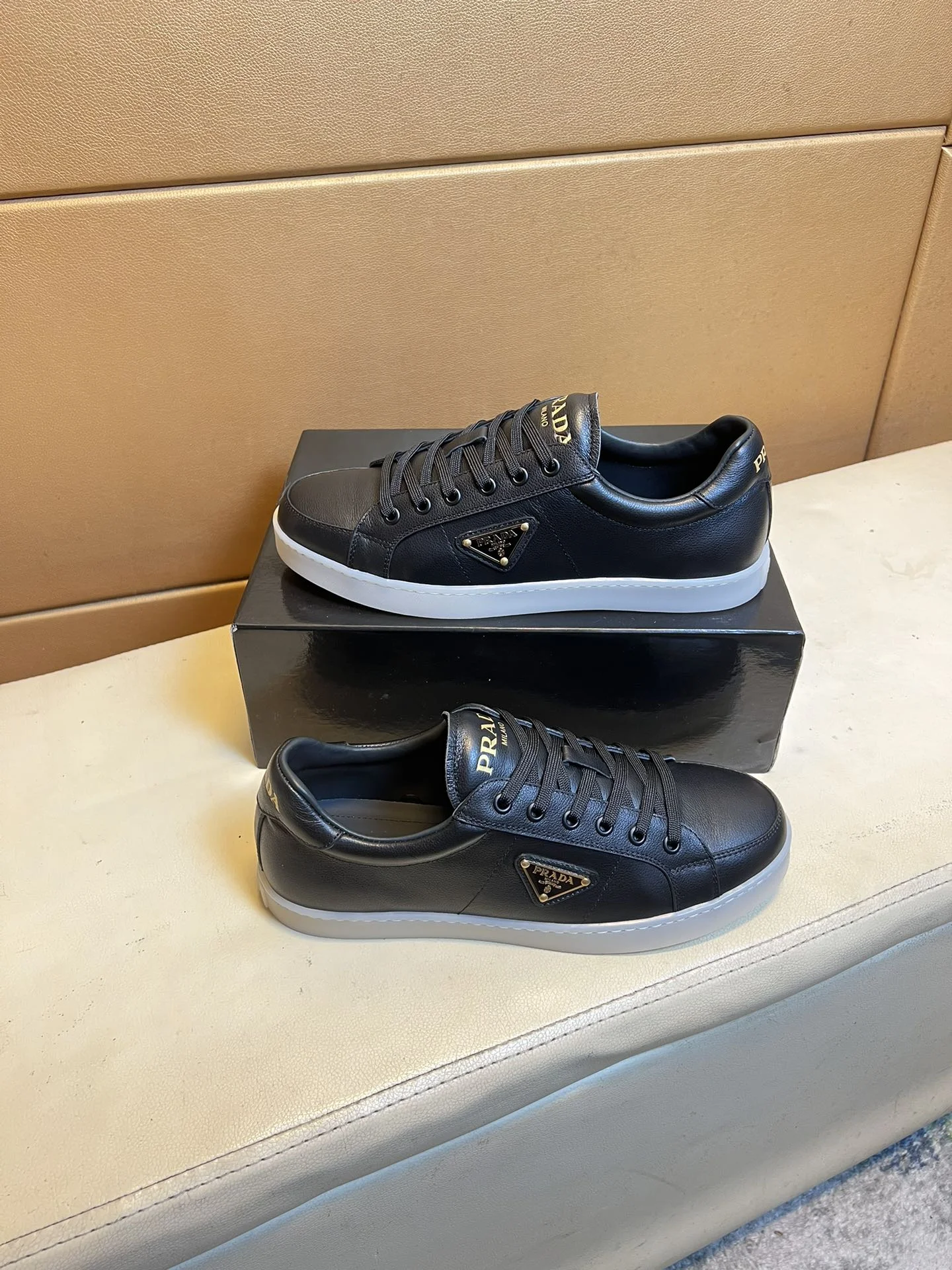 PRADA Sneakers Knit Leather EU38-44 B60202608030470 - Image 4