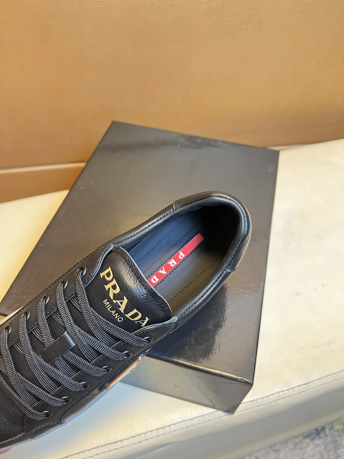 PRADA Sneakers Knit Leather EU38-44 B60202608030470 - Image 6