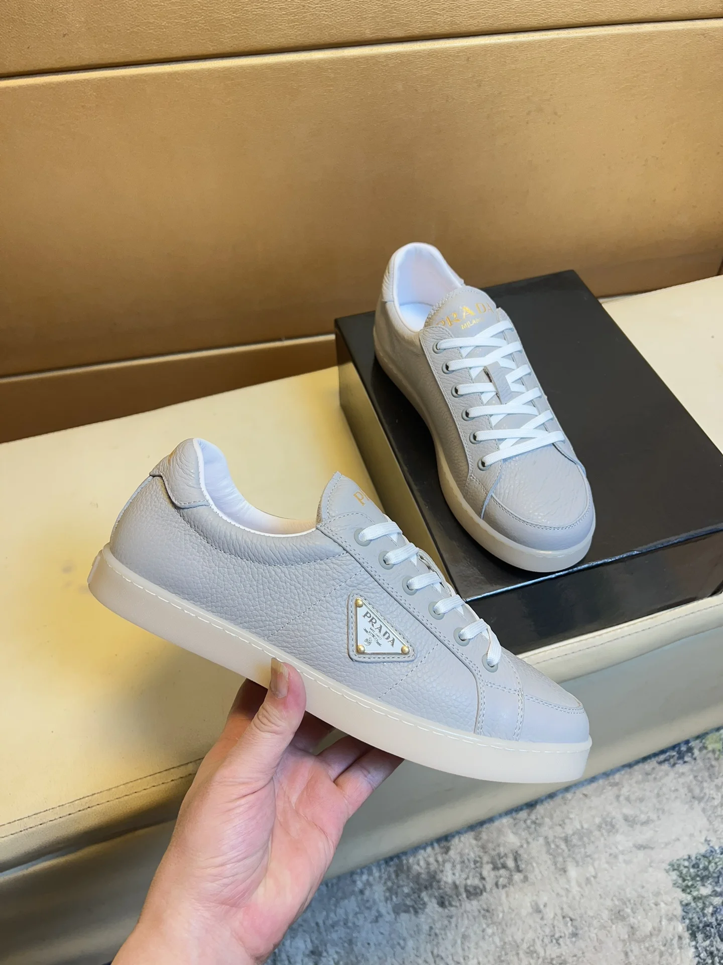 PRADA Sneakers Knit & Leather EU38-44 B60202608030471 - Image 2