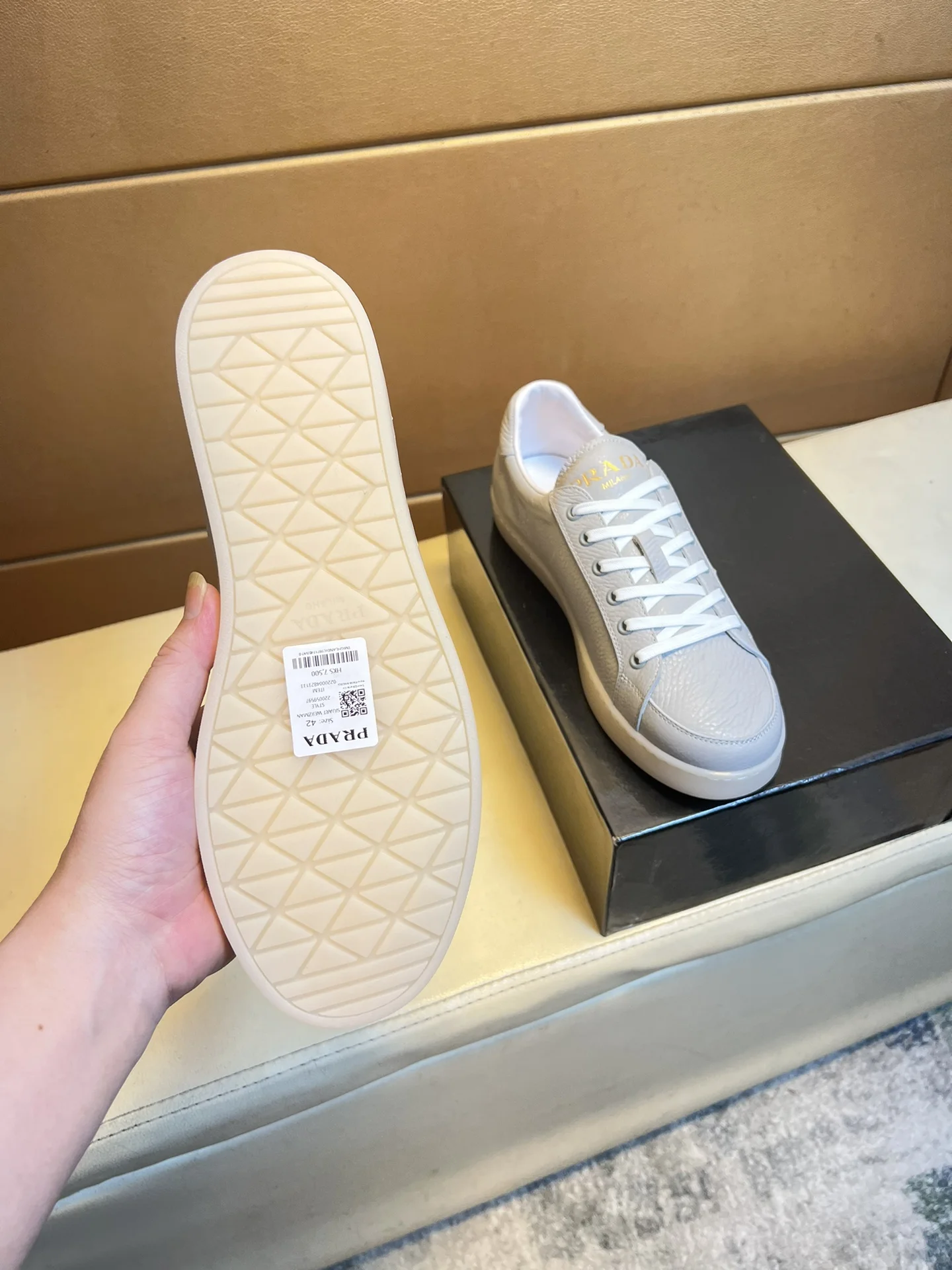 PRADA Sneakers Knit & Leather EU38-44 B60202608030471 - Image 8
