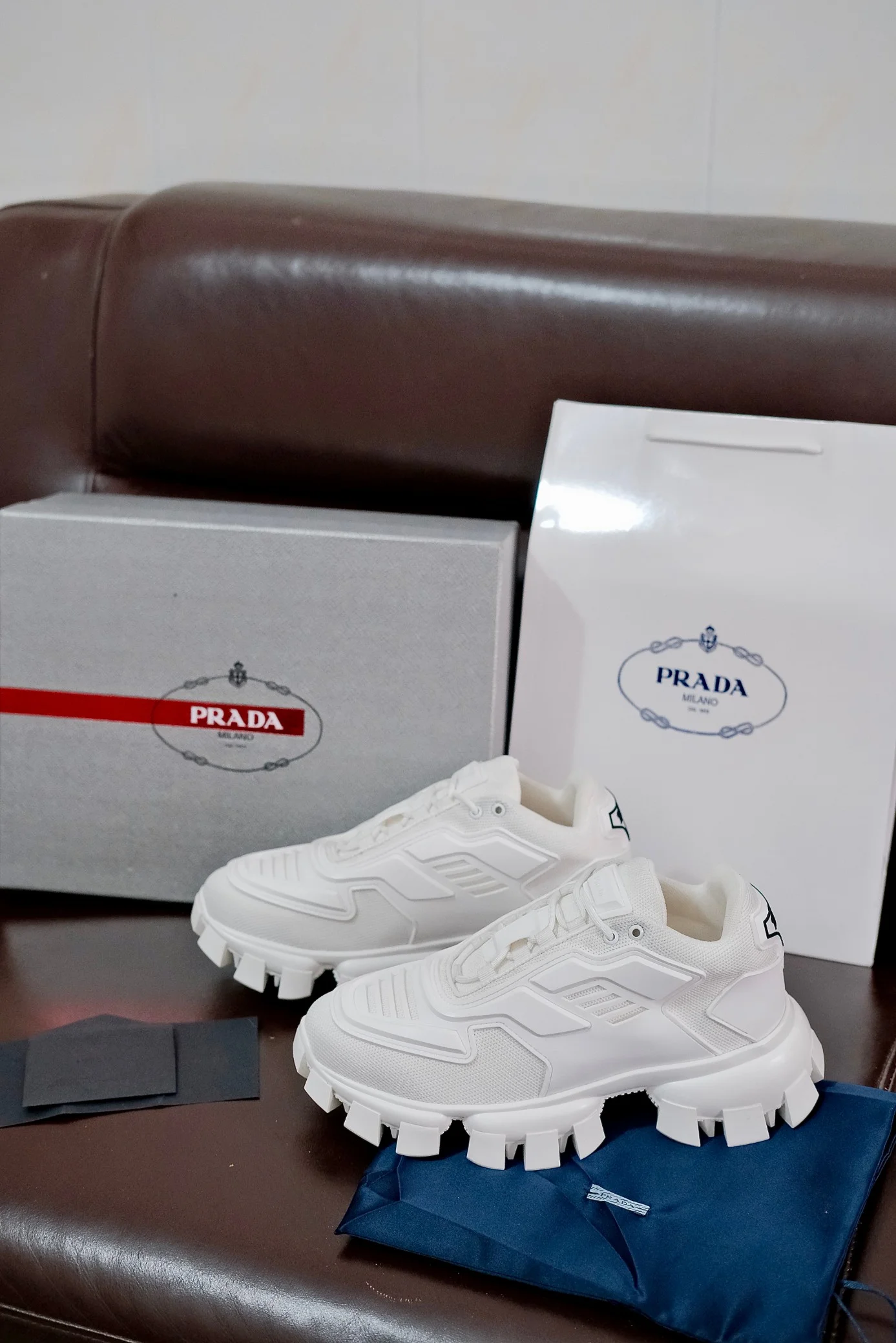 PRADA Sneakers Knit Rubber EU38-46 B70202608030852 - Image 3