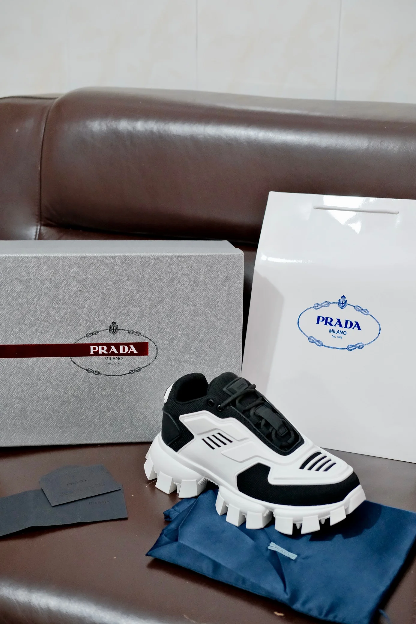 PRADA Sneakers Knit Rubber EU38-46 B70202608030854 - Image 3