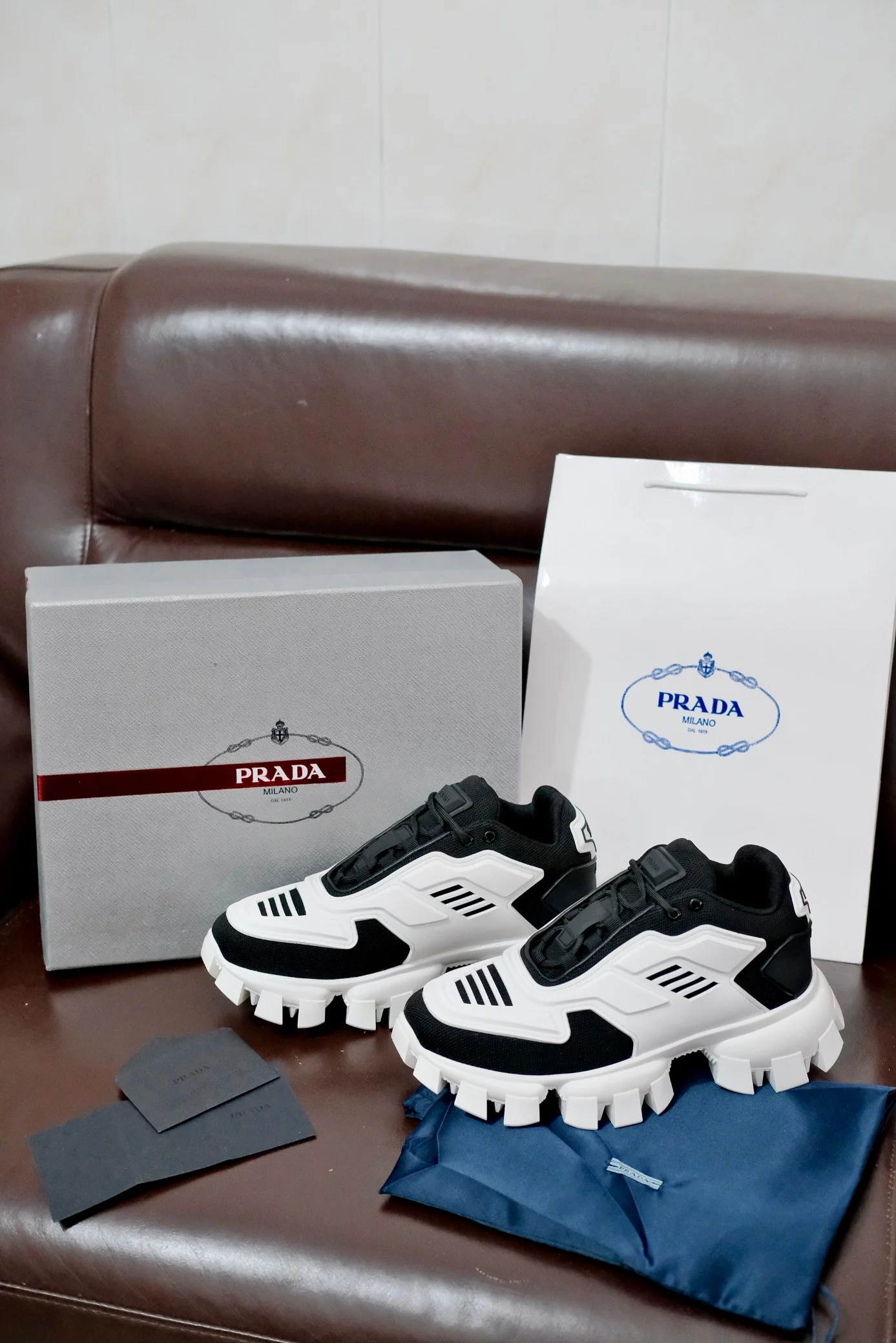 PRADA Sneakers Knit Rubber EU38-46 B70202608030854 - Image 5