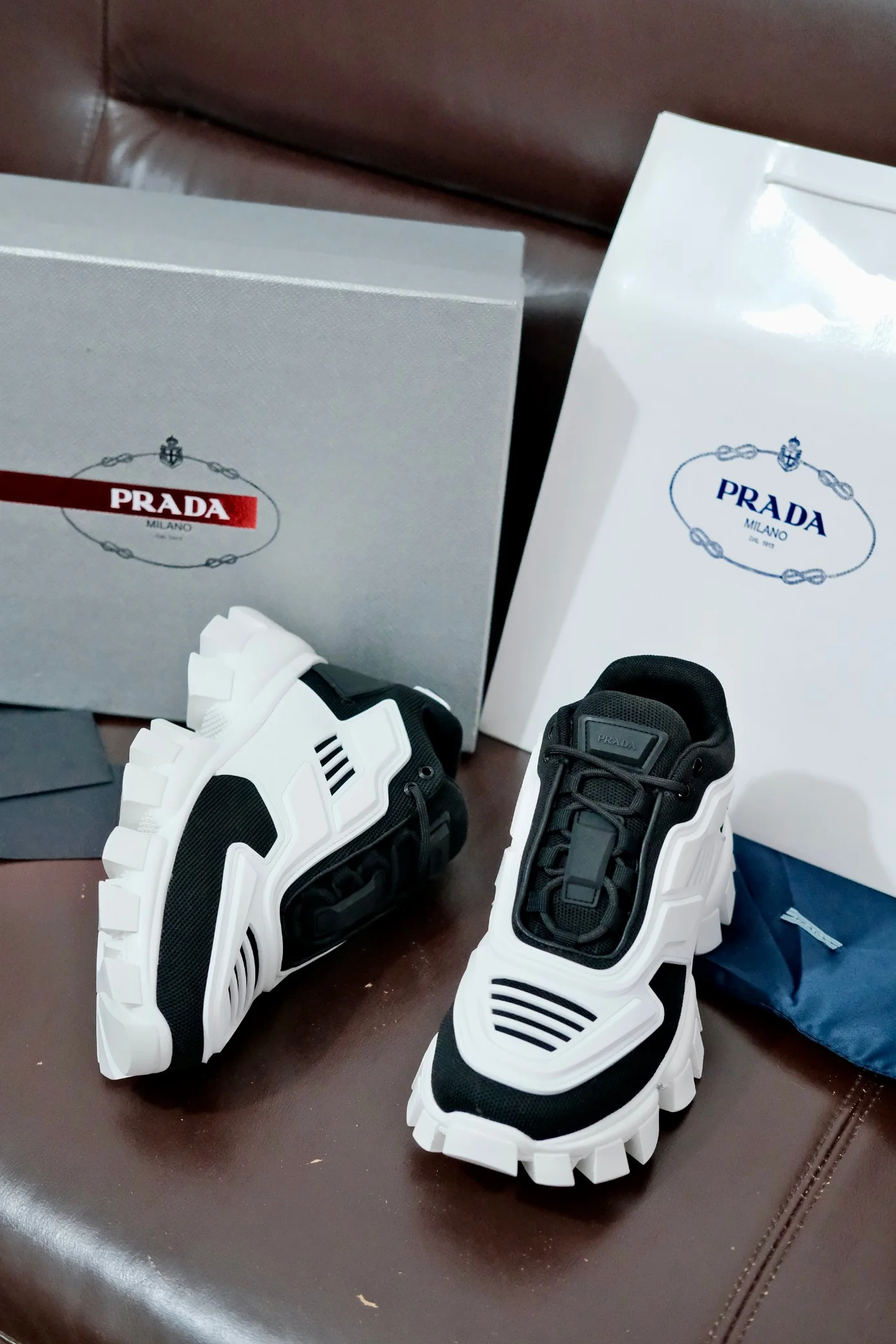 PRADA Sneakers Knit Rubber EU38-46 B70202608030854 - Image 7