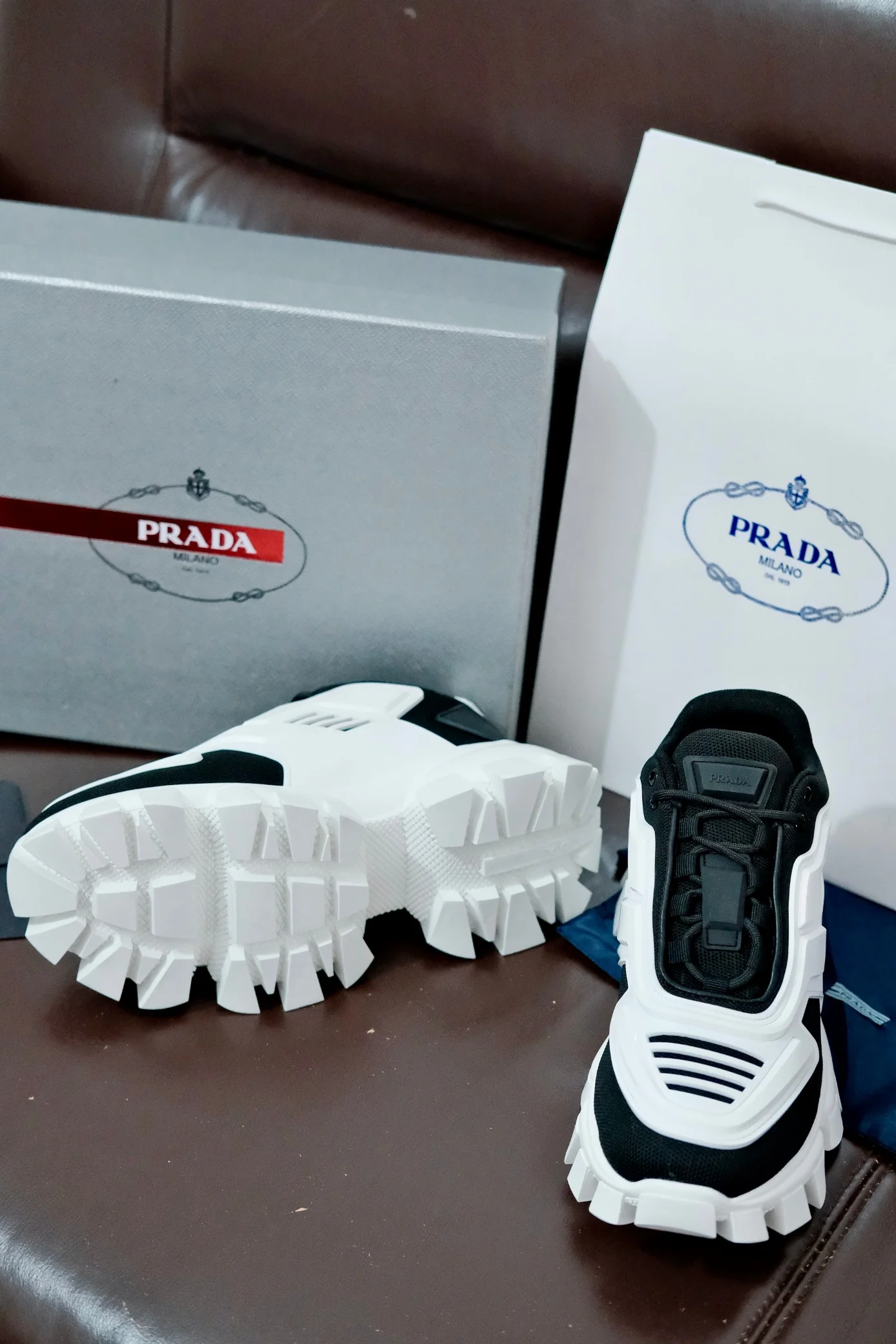 PRADA Sneakers Knit Rubber EU38-46 B70202608030854 - Image 8