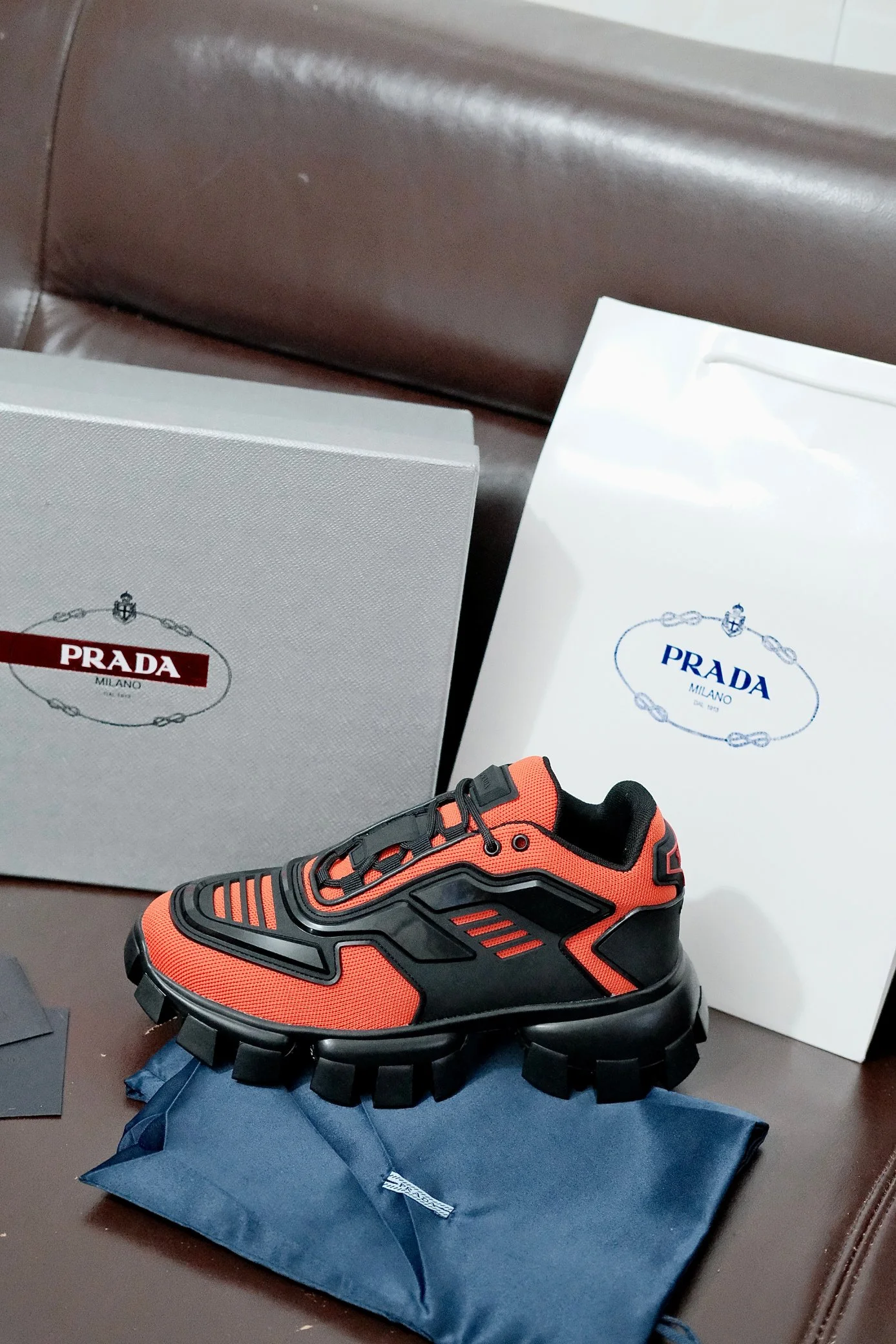 PRADA Sneakers Knit Rubber EU38-46 B70202608030856