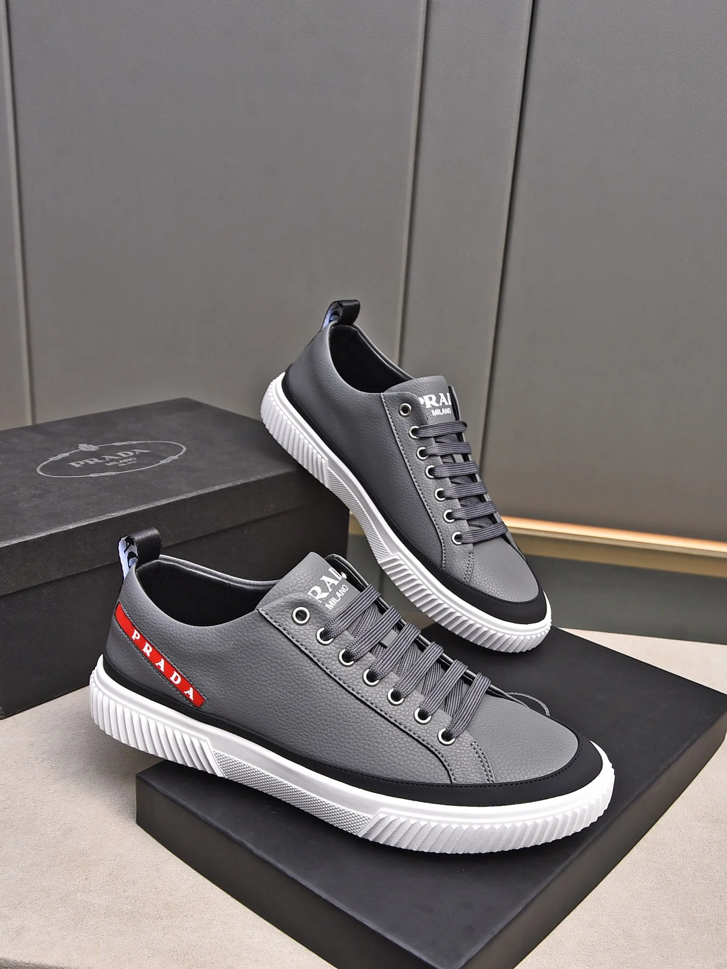 PRADA Sneakers Leather & Lambskin EU38-44 B00202608030375 - Image 4