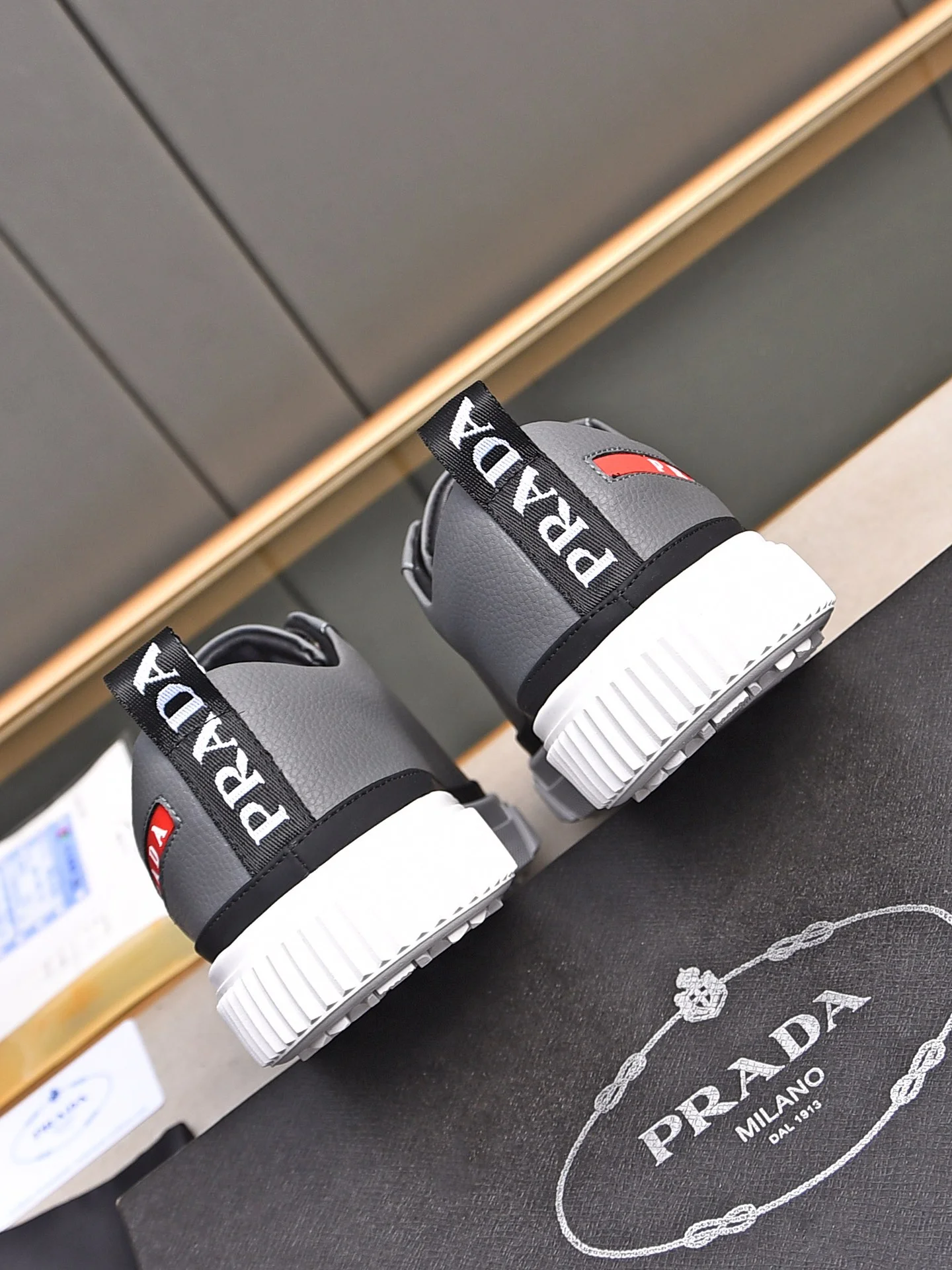PRADA Sneakers Leather & Lambskin EU38-44 B00202608030375 - Image 5