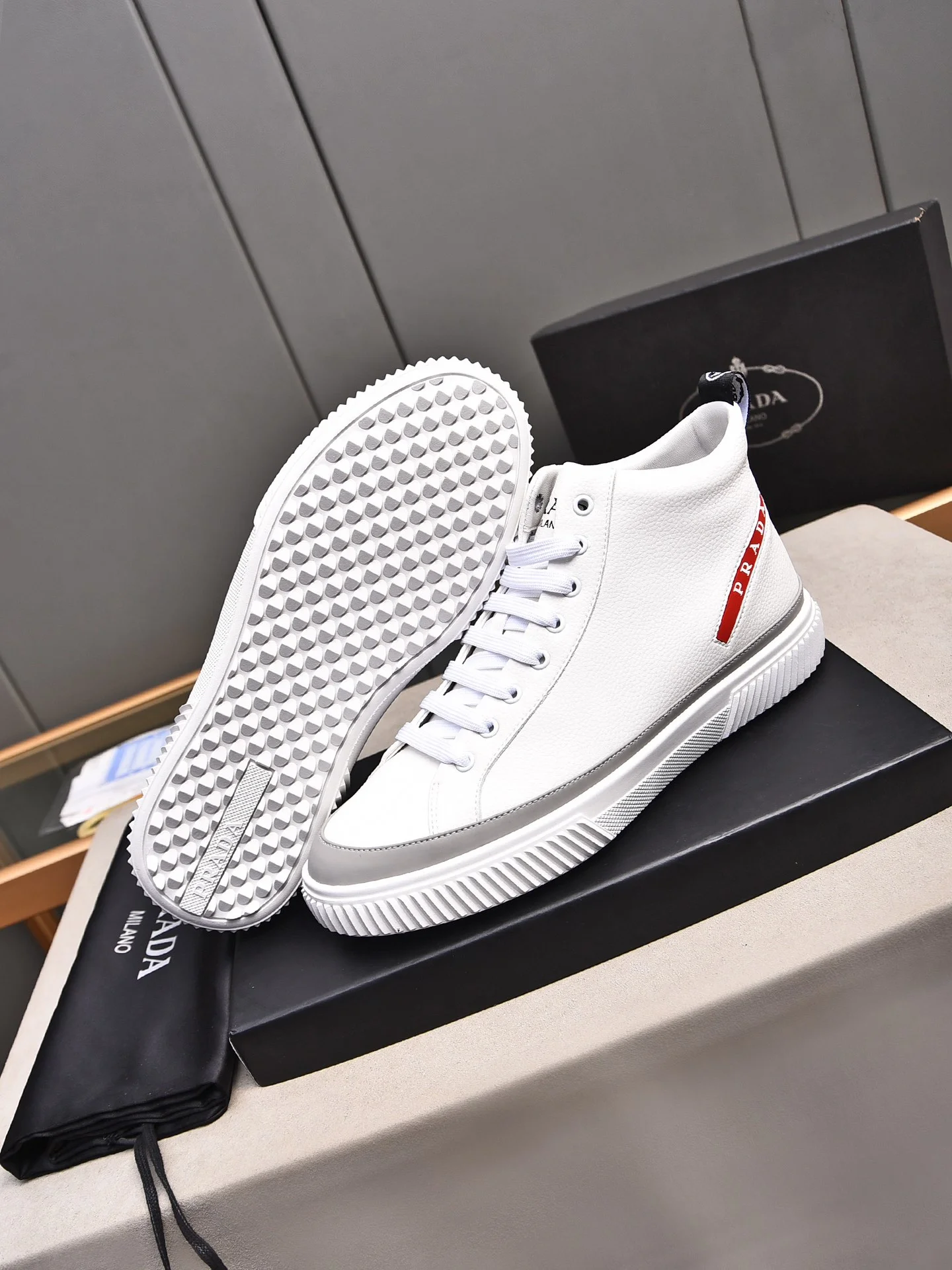 PRADA Sneakers Leather & Lambskin EU38-44 B10202608030372 - Image 3