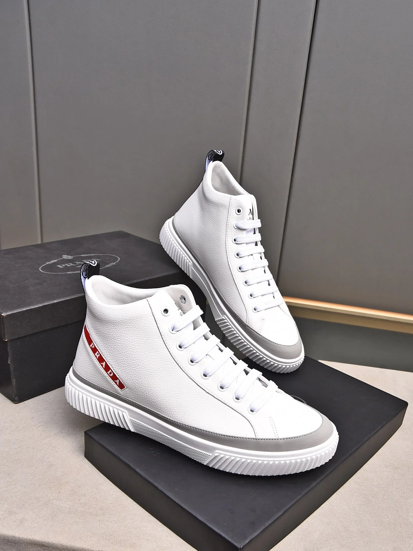 PRADA Sneakers Leather & Lambskin EU38-44 B10202608030372 - Image 4