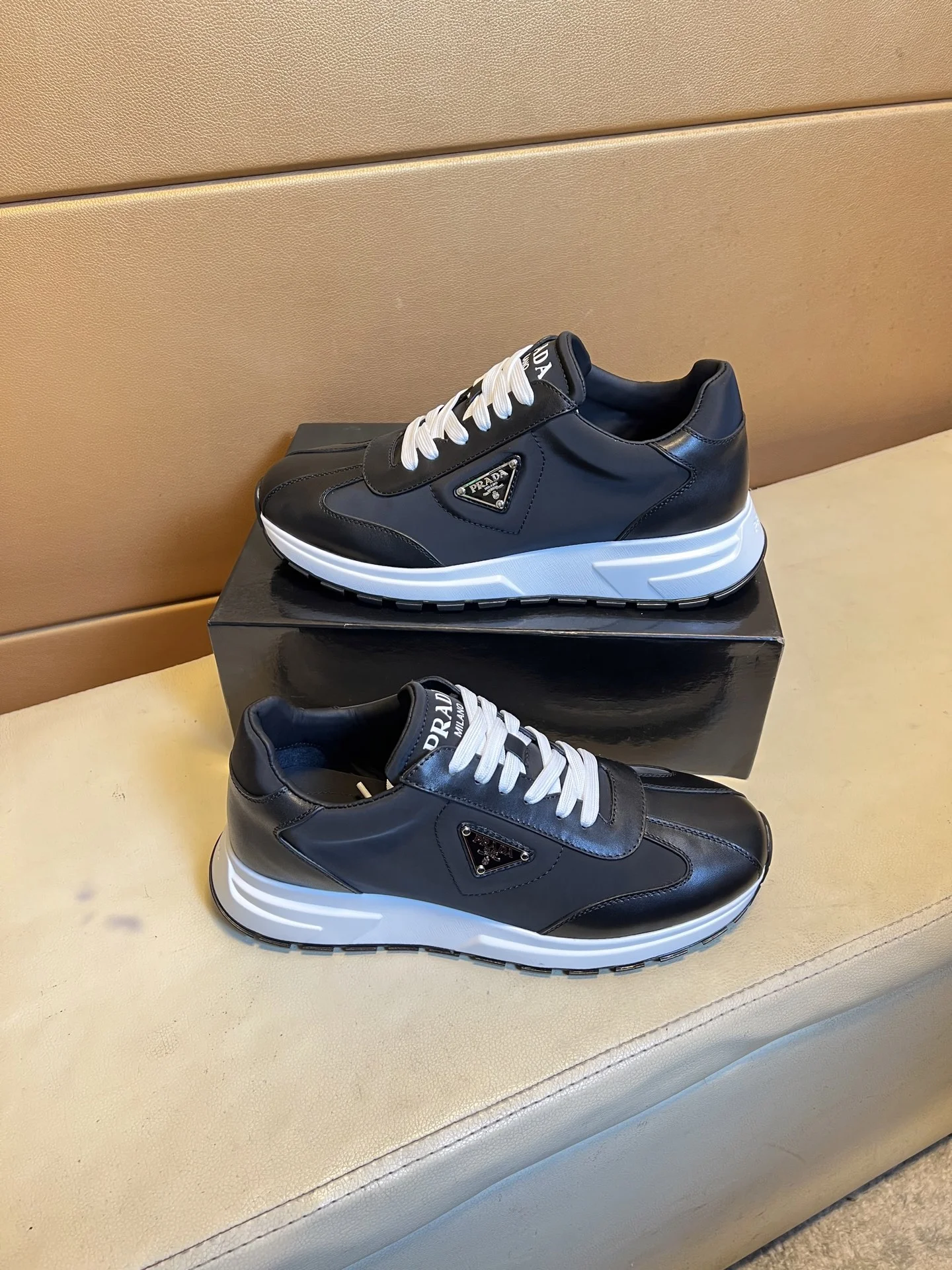 PRADA Sneakers Leather & Pigskin EU38-44 B80202608030477 - Image 4