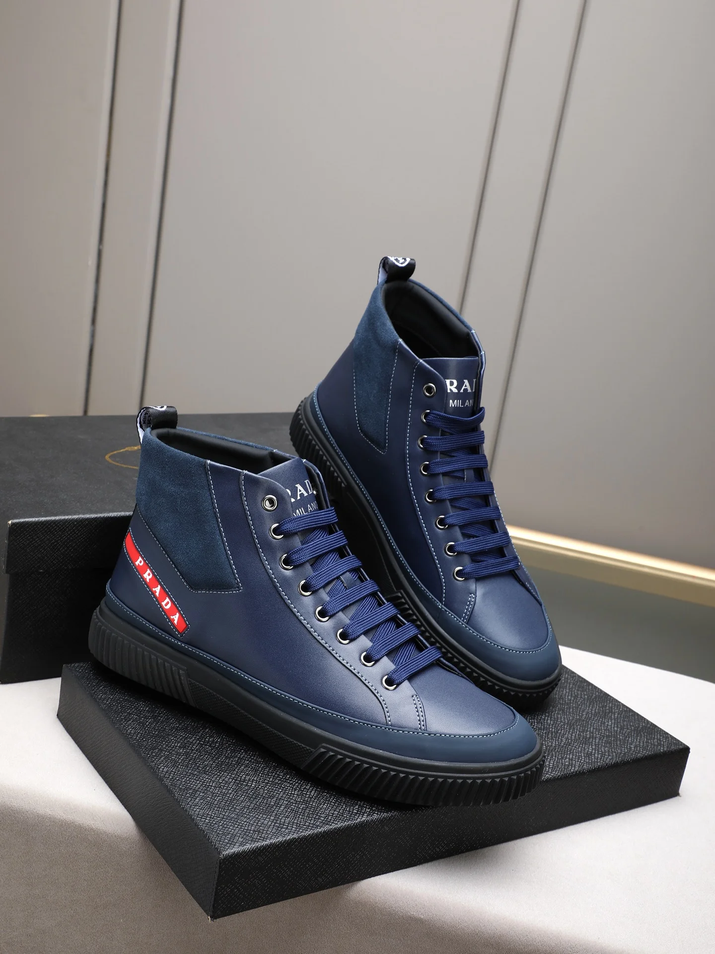 PRADA Sneakers Leather & Sheepskin EU38-44 B10202608030367 - Image 4