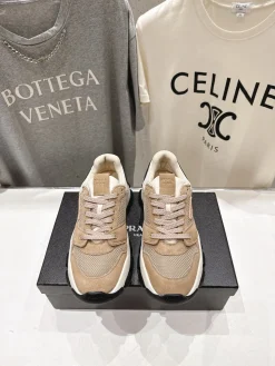 PRADA Sneakers Mesh Suede Leather EU35-39 B80202608031964