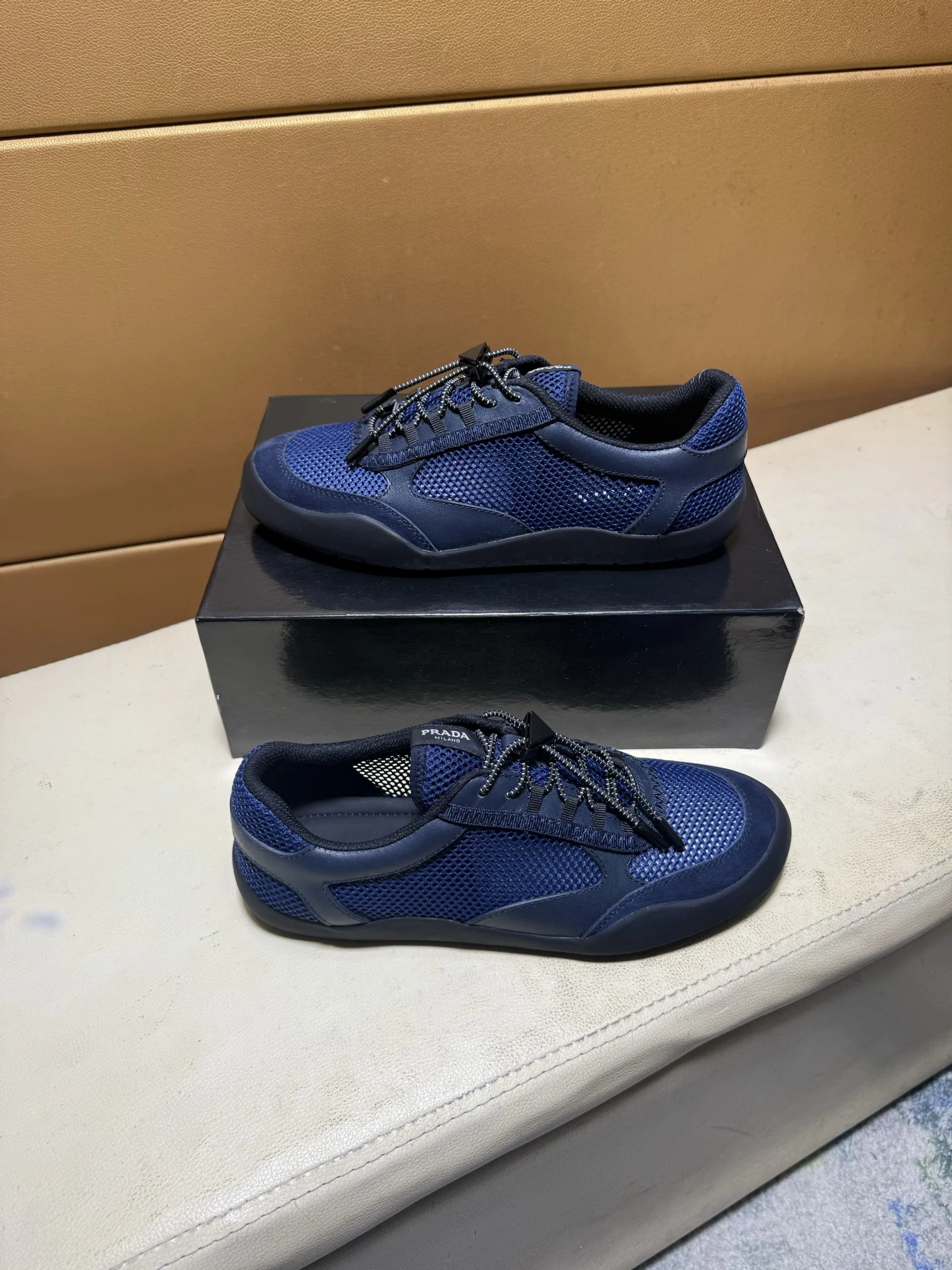 PRADA Sneakers Silk Calf Leather EU38-44 B60202608030463 - Image 4