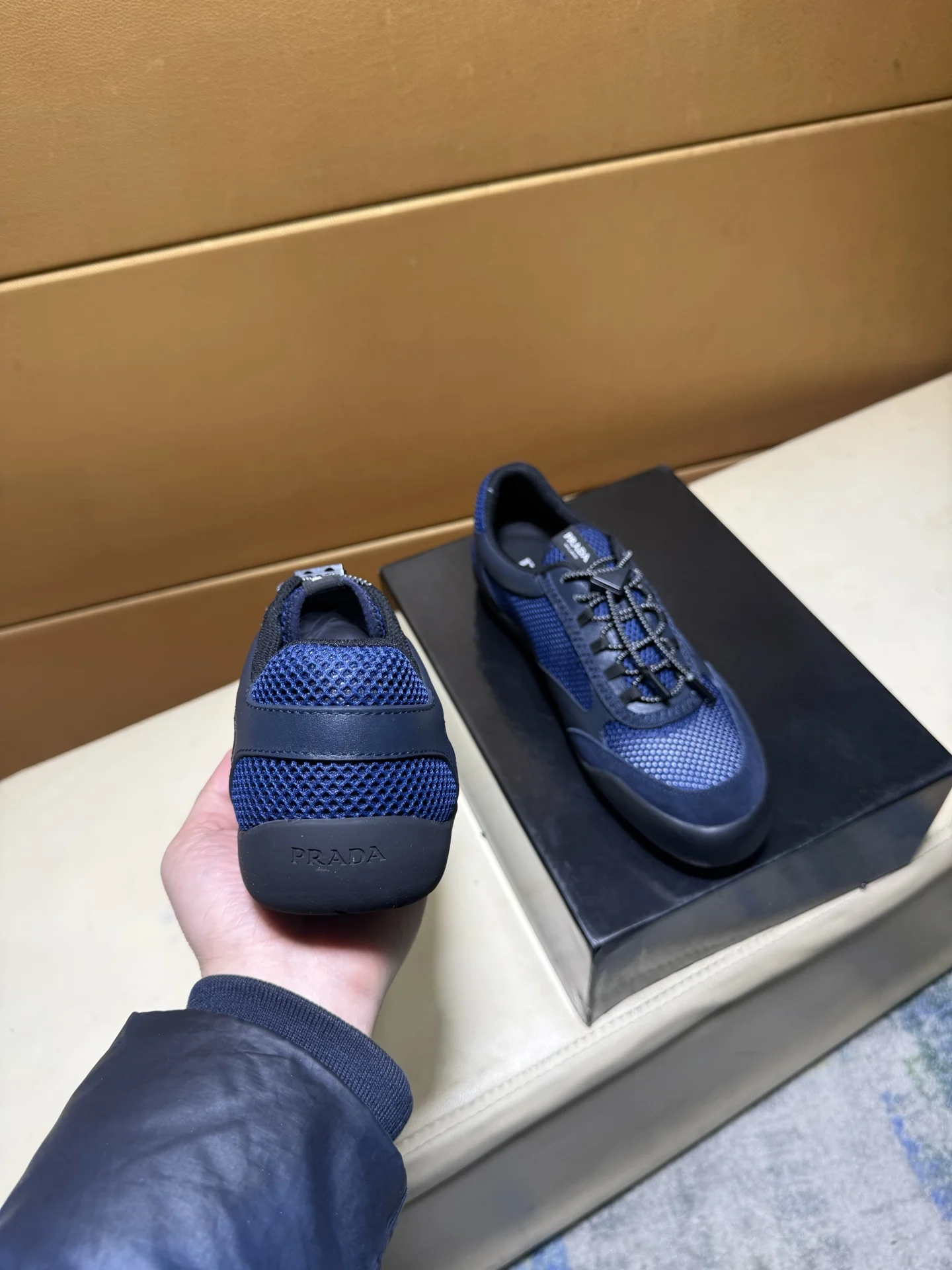 PRADA Sneakers Silk Calf Leather EU38-44 B60202608030463 - Image 7