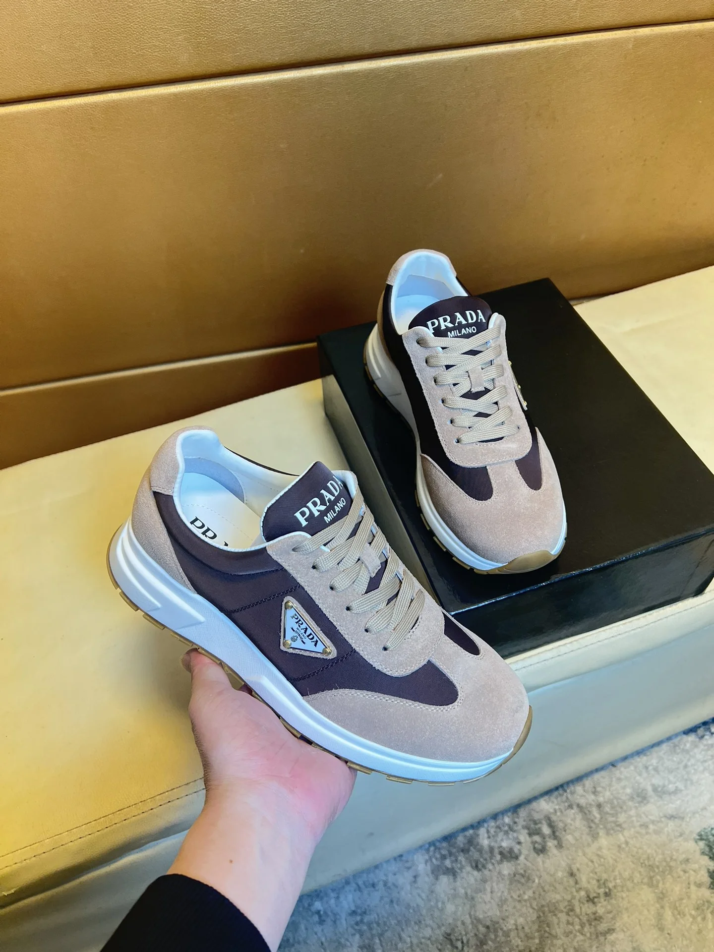 PRADA Sneakers calfskin canvas EU38-44 B70202608030482