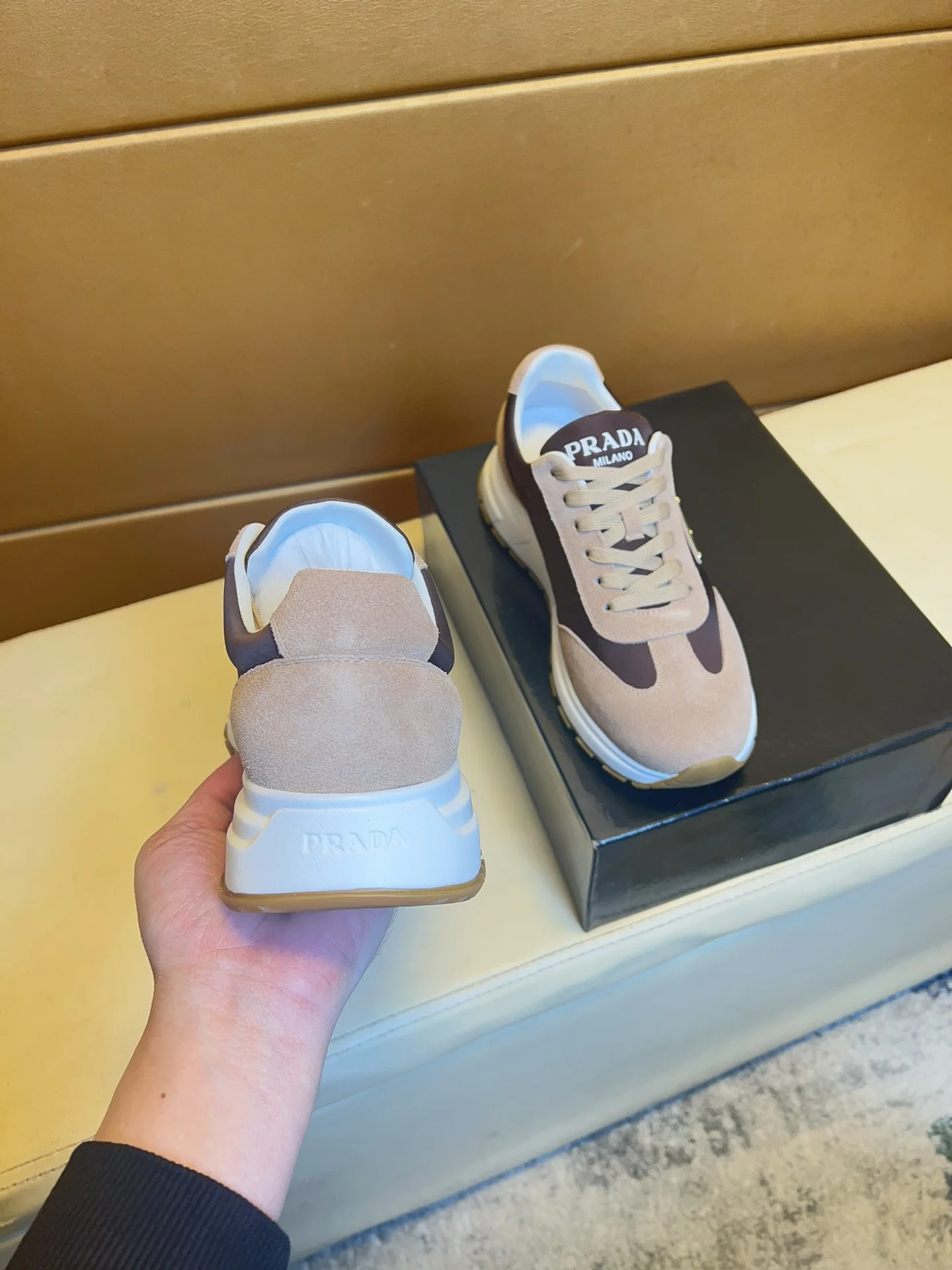 PRADA Sneakers calfskin canvas EU38-44 B70202608030482 - Image 7
