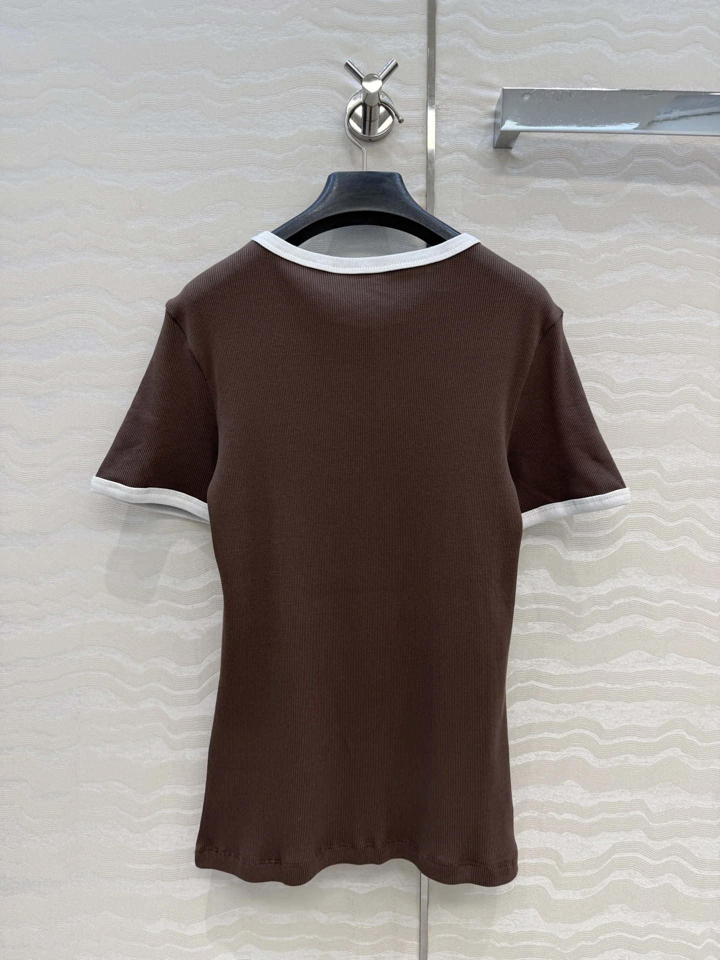 PRADA T-shirts Ribbed Cotton S A50202608041709 - Image 9