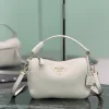 PRADA Top Handle Bags Calfskin Leather (White-Gold) 25X15X11CM F50202608081819