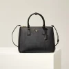 PRADA Top Handle Bags Crossgrain Leather (Black-Gold) 33X24X15CM G20202608080941