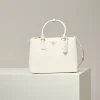 PRADA Top Handle Bags Crossgrain Leather (White-Gold) 33X24X15 CM G20202608080940