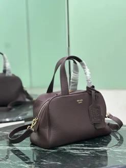 Alternative view of PRADA Top Handle Bags Grained Leather (Brown) 33X22X14CM F80202608081835