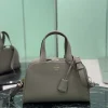 PRADA Top Handle Bags Grained Leather (Gray-Gold) 33X22X14CM F80202608081837