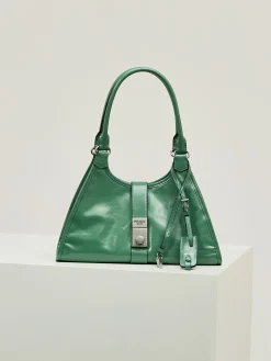 PRADA Top Handle Bags Leather (Green-Silver) 32X21X15CM F60202608081114