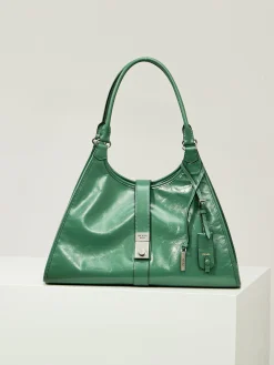 PRADA Top Handle Bags Leather (Green-Silver) 42X28X20CM G80202608081119