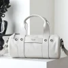 PRADA Top Handle Bags Leather (White-Gray) 15X34X15CM E80202608080292