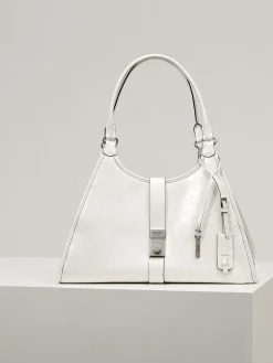 PRADA Top Handle Bags Leather (White-Silver) 42X28X20CM G80202608080915