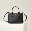 PRADA Top Handle Bags Saffiano Leather (Black-Gold) 28X20X12CM F70202608080938