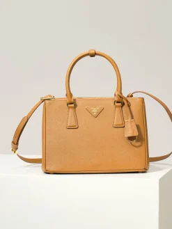 PRADA Top Handle Bags Saffiano Leather (Brown) 28X20X12CM F70202608080935